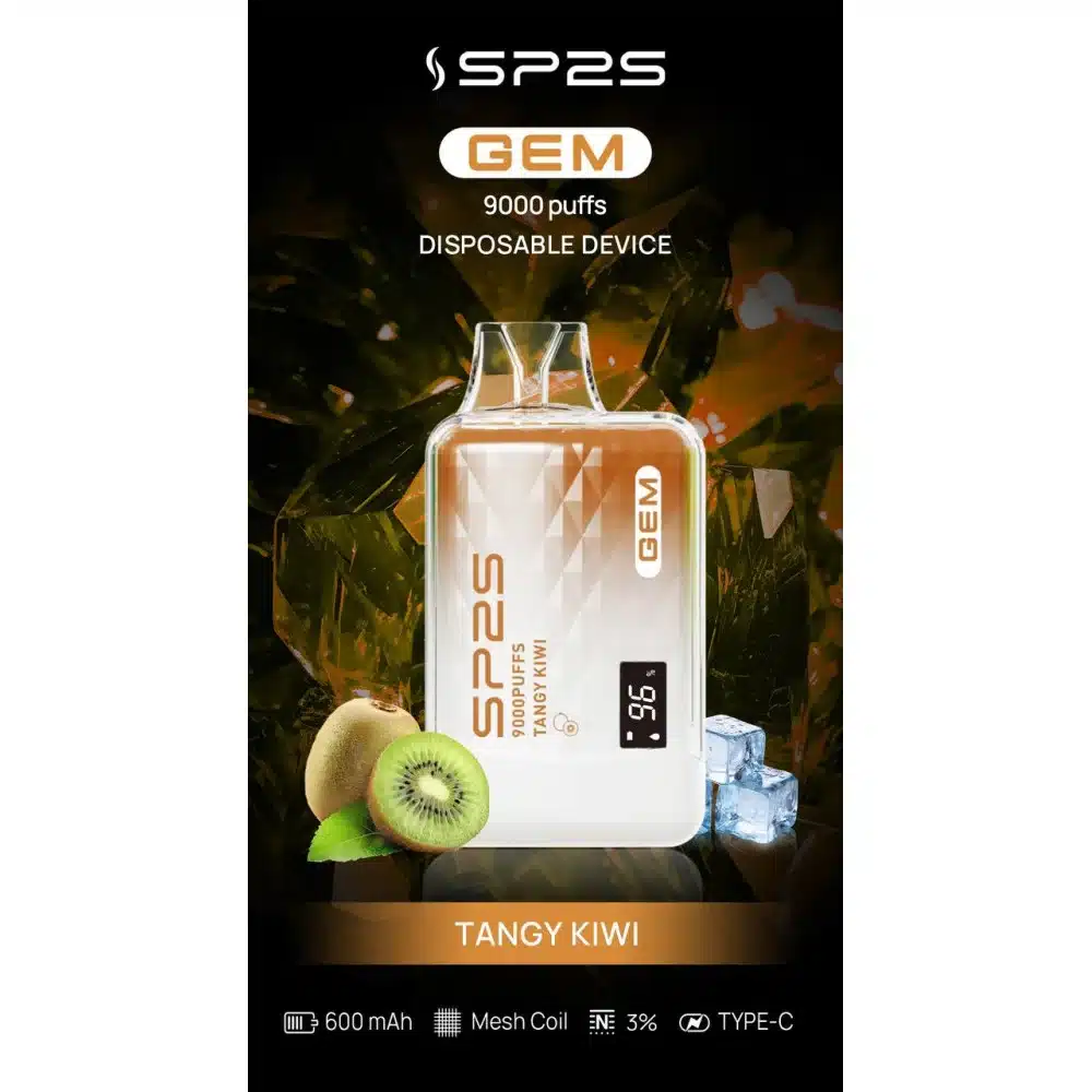 SP2S GEM9000口拋棄式電子煙｜高清顯示屏｜持久煙感｜精緻設計 - 電子煙潮流商城