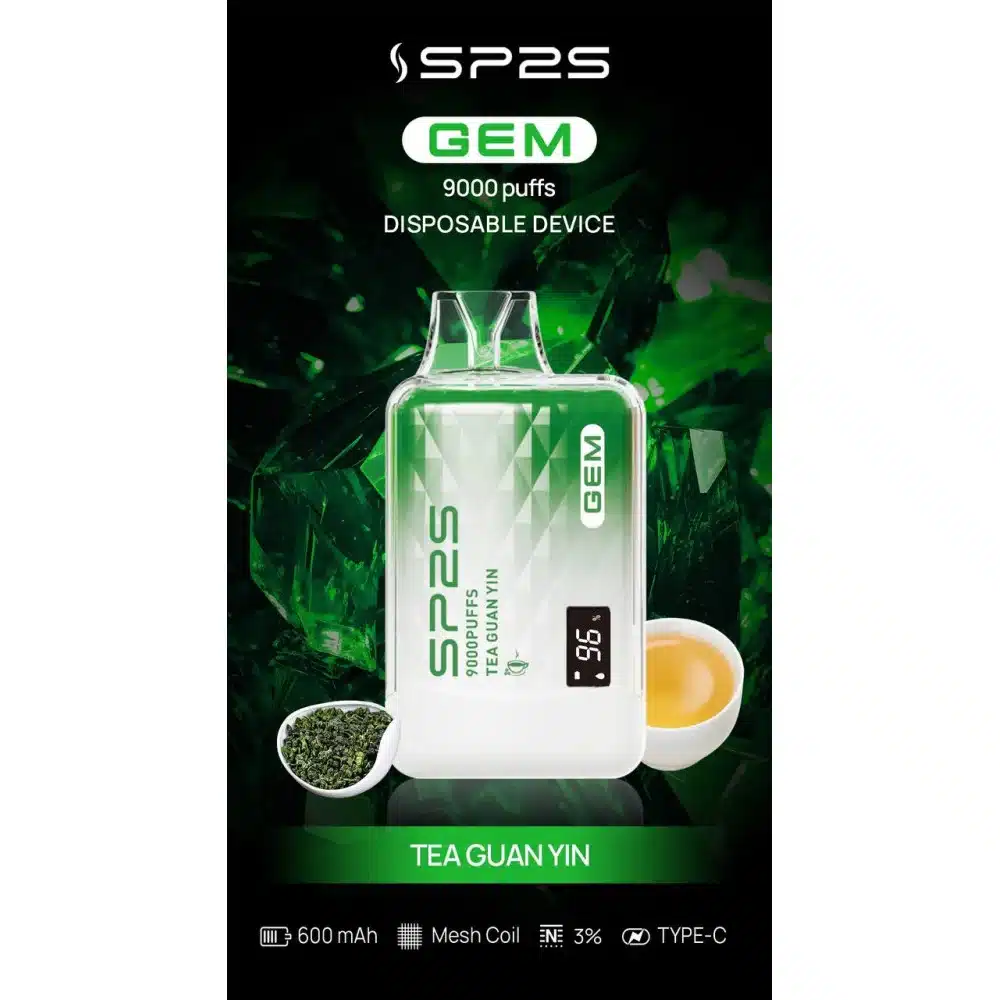 SP2S GEM9000口拋棄式電子煙｜高清顯示屏｜持久煙感｜精緻設計 - 電子煙潮流商城